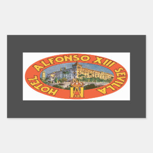 Sticker Rectangulaire Hôtel Alfonso Xiii Séville, cru