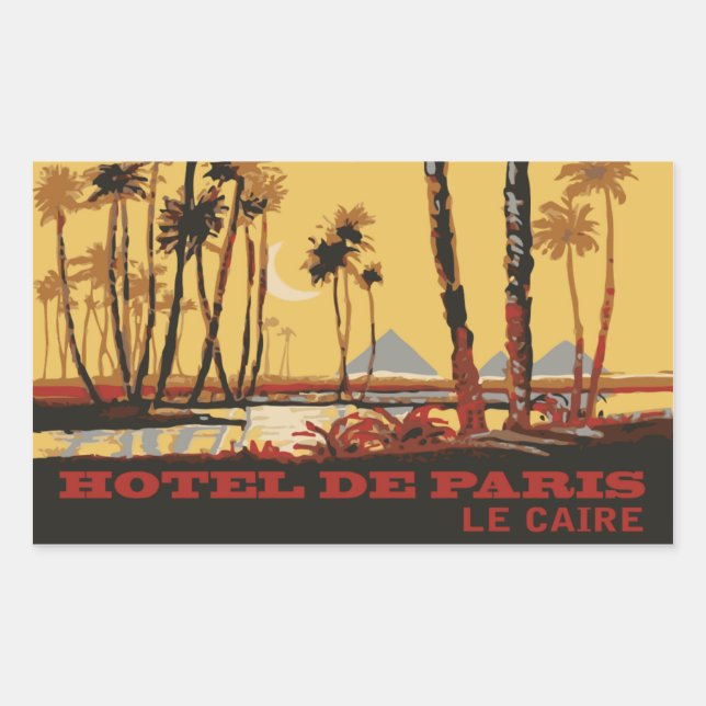 Sticker Rectangulaire Hotel de Paris (Cairo - Egypt) Vector format (Devant)