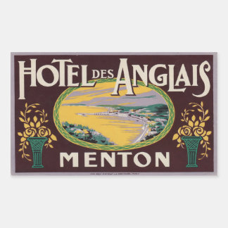 Sticker Rectangulaire Hôtel des Anglais (Menton France)