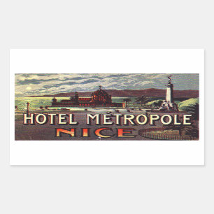 Sticker Rectangulaire Hôtel Metropole (Nice France)