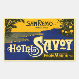 Sticker Rectangulaire Hotel Savoy (San Remo Italie)