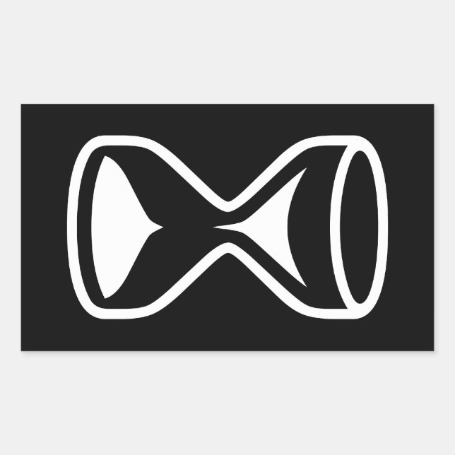Sticker Rectangulaire Hourglass (Devant)