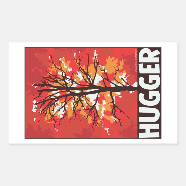 Sticker Rectangulaire Hugger d'arbre (Devant)