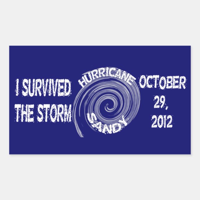 Sticker Rectangulaire Hurricane Sandy (Devant)
