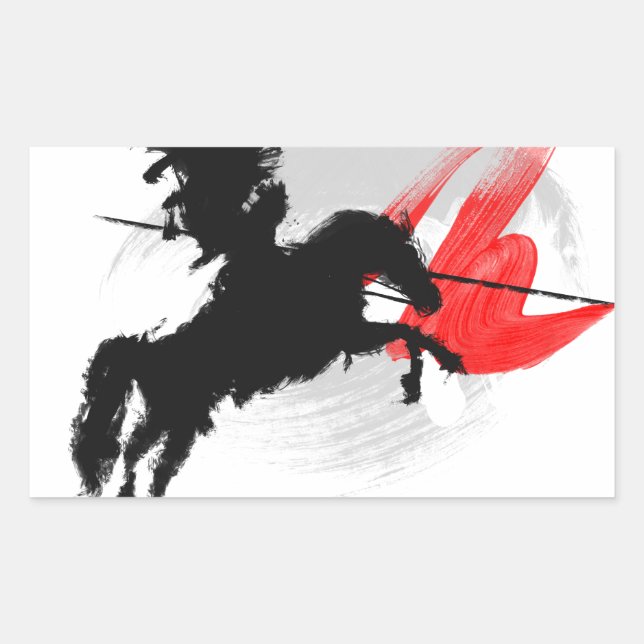 Sticker Rectangulaire Hussard polonais - Husaria, Polska (Devant)