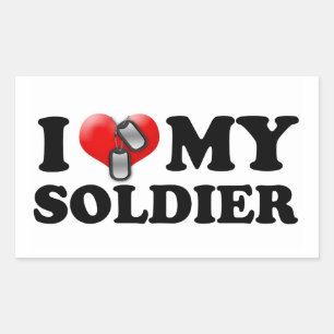 Sticker Rectangulaire I (Coeur) Mon Soldat