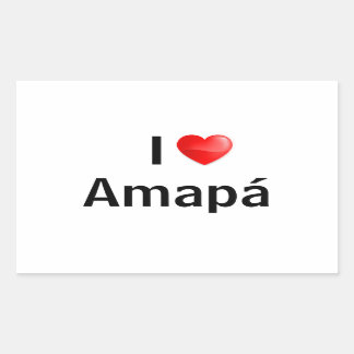 Sticker Rectangulaire I love Amapá