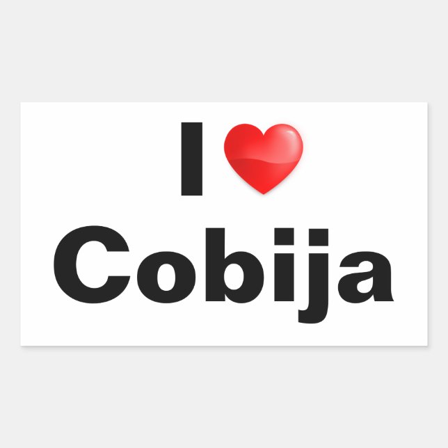 Sticker Rectangulaire I love Cobija (Devant)