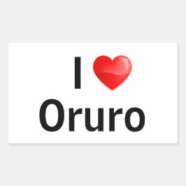 Sticker Rectangulaire I love oruro