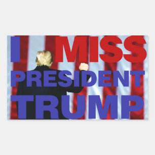 Sticker Rectangulaire I Miss Président Trump