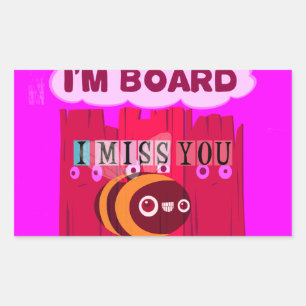 Sticker Rectangulaire I Miss You I