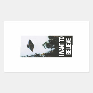Sticker Rectangulaire I want to believe