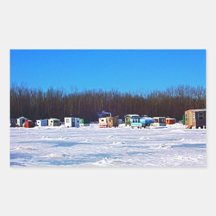 Sticker Rectangulaire Ice fishing collection