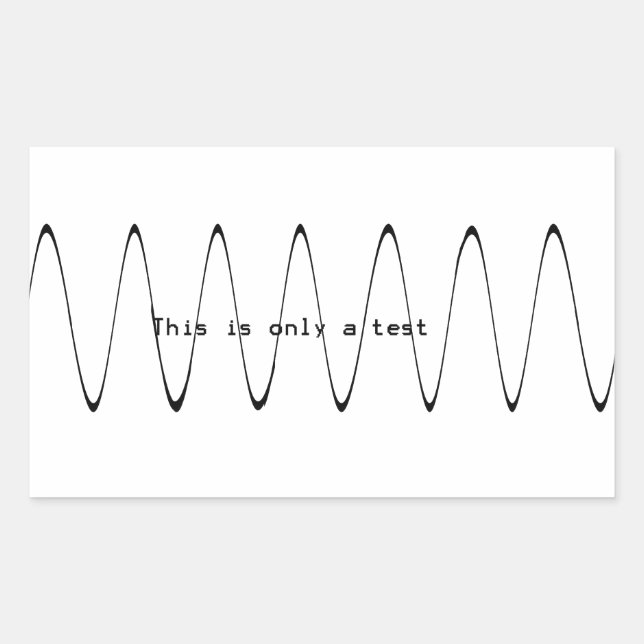 Sticker Rectangulaire Il ne s'agit que d'un test (Devant)