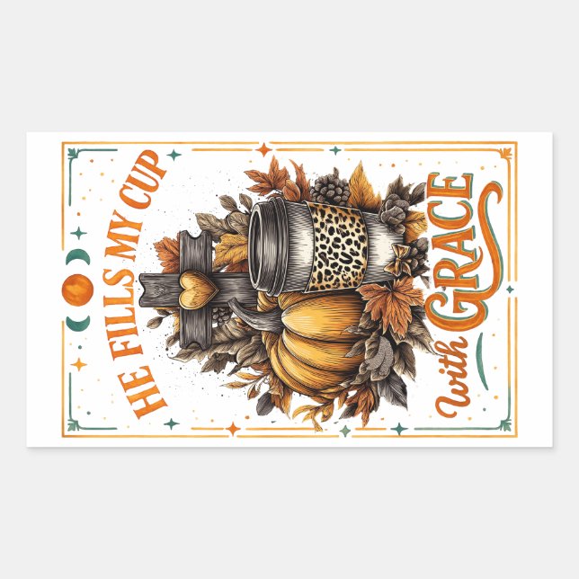 Sticker Rectangulaire Il Remplit Ma Coupe... (Devant)