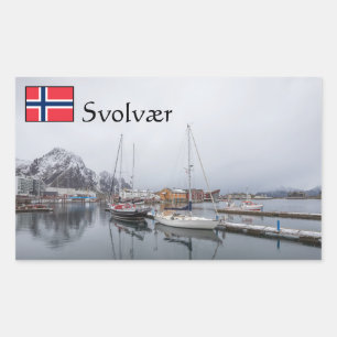 Sticker Rectangulaire Îles Svolvaer Lofoten