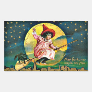 Sticker Rectangulaire Illustration vintage d'Halloween
