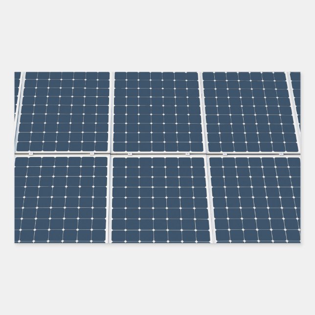 Sticker Rectangulaire Image amusante d'un panneau solaire (Devant)