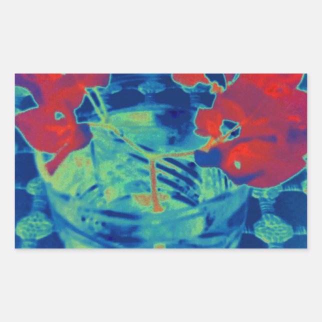 Sticker Rectangulaire image bougainville (Devant)
