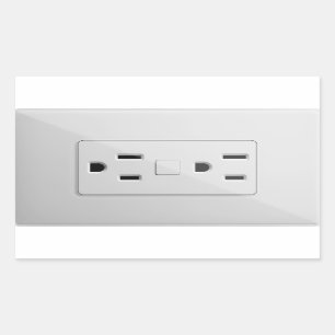 Sticker Rectangulaire Imbéciles d'avril drôles d'autocollant électriq