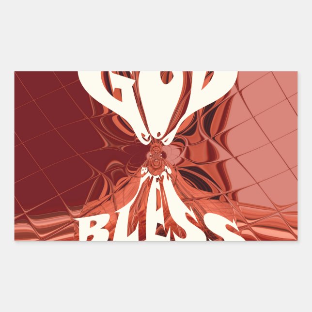 Sticker Rectangulaire Impression d'art Dieu béni (Devant)