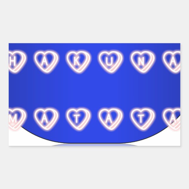Sticker Rectangulaire Impression d'art Hakuna Matata (Devant)