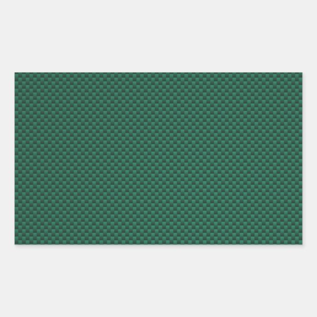 Sticker Rectangulaire Impression turquoise vert en fibre de carbone (Devant)