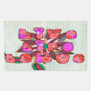 Sticker Rectangulaire Imprimer l'art "Live Life Large"