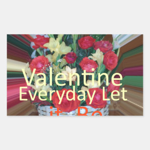 Sticker Rectangulaire Imprimer Saint-Valentin