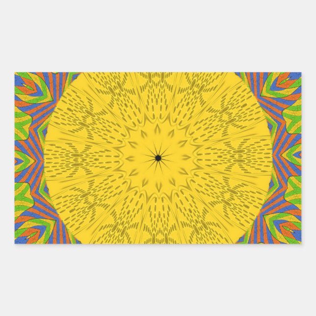 Sticker Rectangulaire Imprimerie d'art Motif égyptien (Devant)