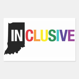 Sticker Rectangulaire Indiana inclusive | Sticker, Arc-en-ciel