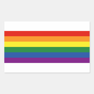Sticker Rectangulaire Indicateur arc-en-ciel Gay pride