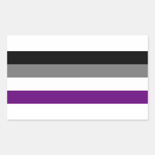 Sticker Rectangulaire Indicateur de fierté sexuelle [ Ace   Demi   Gris 