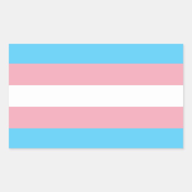 Sticker Rectangulaire Indicateur de fierté transgenre (Devant)