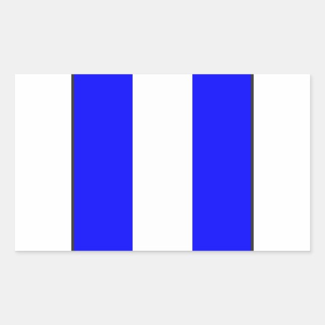 Sticker Rectangulaire indicateur de signal de l'alphabet maritime numéro (Devant)