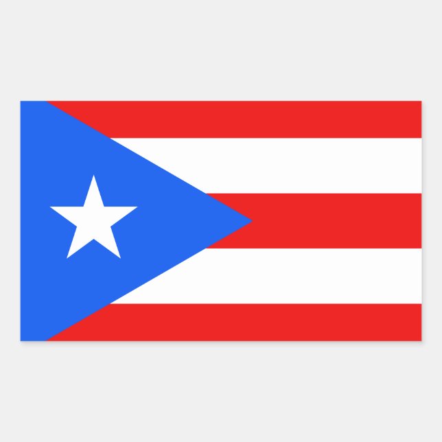Sticker Rectangulaire Indicateur Porto Rico (Devant)