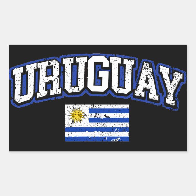 Sticker Rectangulaire Indicateur Uruguay (Devant)
