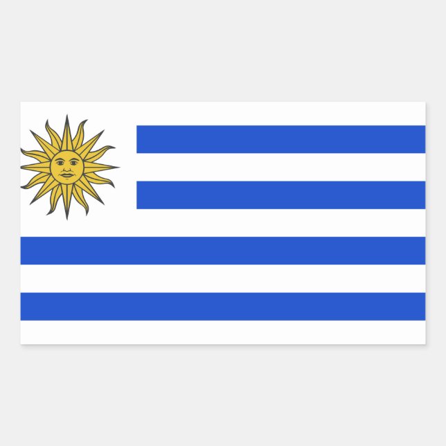 Sticker Rectangulaire Indicateur Uruguay (Devant)
