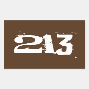Sticker Rectangulaire Indicatif régional 213 (Los Angeles)
