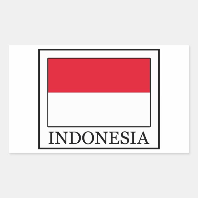 Sticker Rectangulaire Indonésie (Devant)