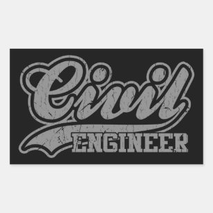Sticker Rectangulaire Ingénieur civil