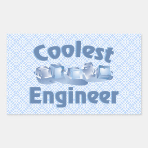 Sticker Rectangulaire Ingénieur le plus froid