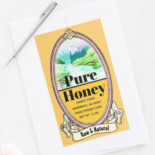 Sticker Rectangulaire Insert a Photo Honey Jar