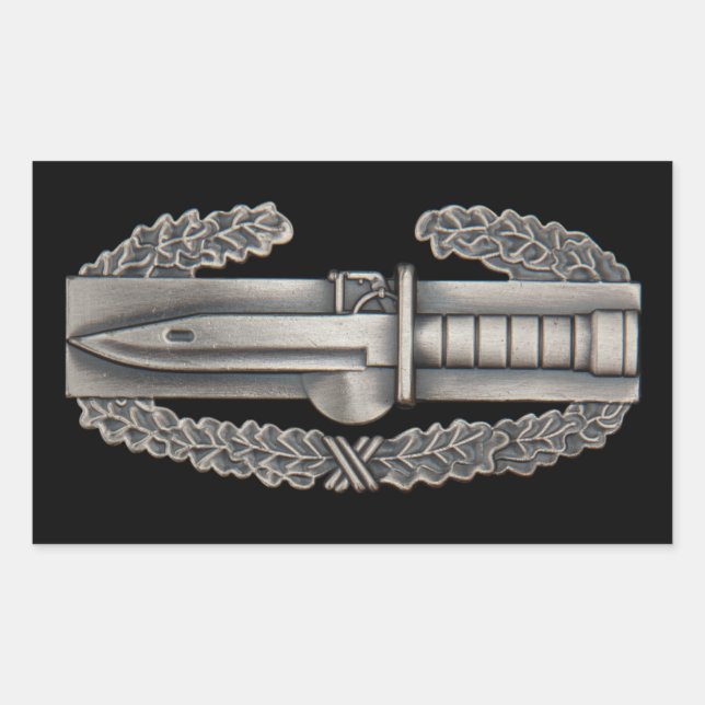 Sticker Rectangulaire Insigne d'action au combat (Devant)