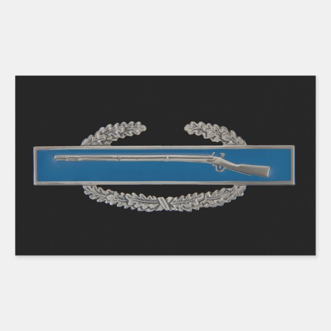 Sticker Rectangulaire Insigne d'infanterie de combat (BCI) (Devant)