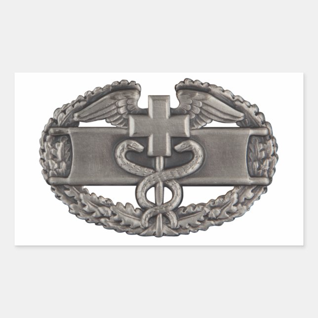 Sticker Rectangulaire Insigne Médicale de combat (CGFC) (Devant)