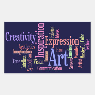 Sticker Rectangulaire Inspiration d'art - artiste, personne créative