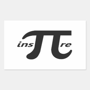 Sticker Rectangulaire Inspirez le symbole inspiré de pi