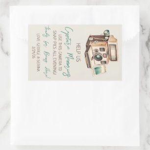 Sticker Rectangulaire Instructions d'utilisation de l'appareil photo jet