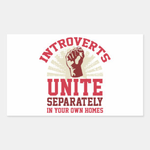 Sticker Rectangulaire Introverties Unite